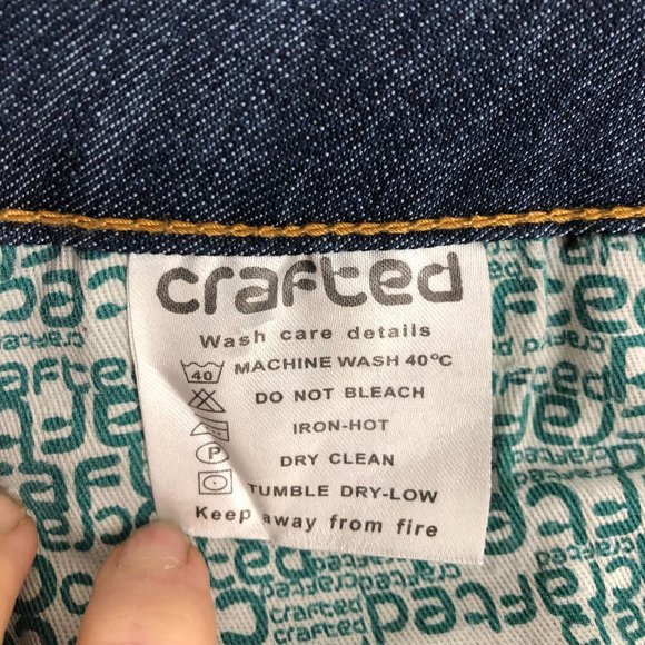 Crafted Dark Wash Blue Denim Slim Jeans Sz 8 - Picture 8 of 9